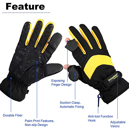 image for EnergeticSky Waterproof Winter Gloves,3M Thinsulate Ski & Snowboard Gl