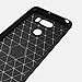 Dretal for LG V35 ThinQ Case, Carbon Fiber Shock Resistant Brushed Texture Soft TPU Phone case Anti-Fingerprint Flexible Full-Body Protective Cover for LG V35 ThinQ (Black)