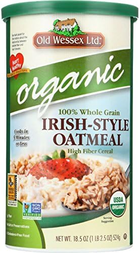 Old Wessex Irish-Style Oat Meal - Organic - 18.5 oz - case of 12 - Vegan - High Fibre Cereal - Good for Heart - Non GMO