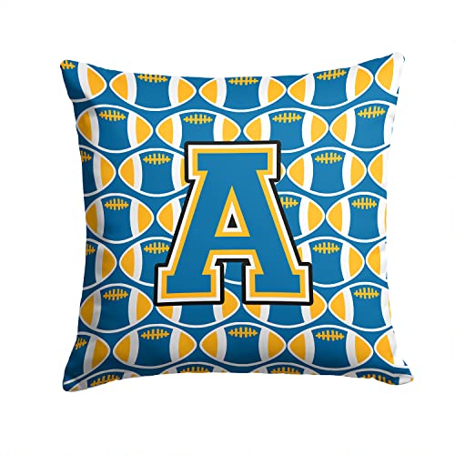 Caroline's Treasures CJ1077-APW1414 Letter A Football Blue and Gold Fabric Deco…
