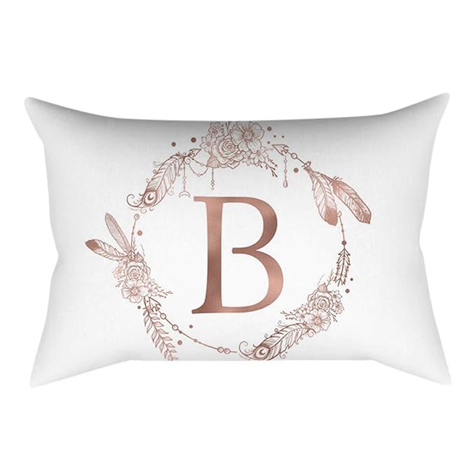Home Decor Hot Single Letter Printed Cushion Cover Pillows Case