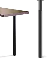 Hibtn Adjustable Folding Table Leg 60mm Diameter 710-1100mm Black view 1