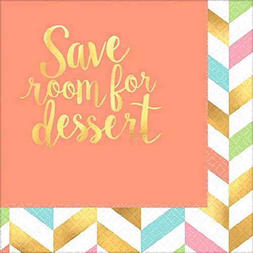 Pastel Confetti 'Save Room for Dessert' Small Napkins (16ct)
