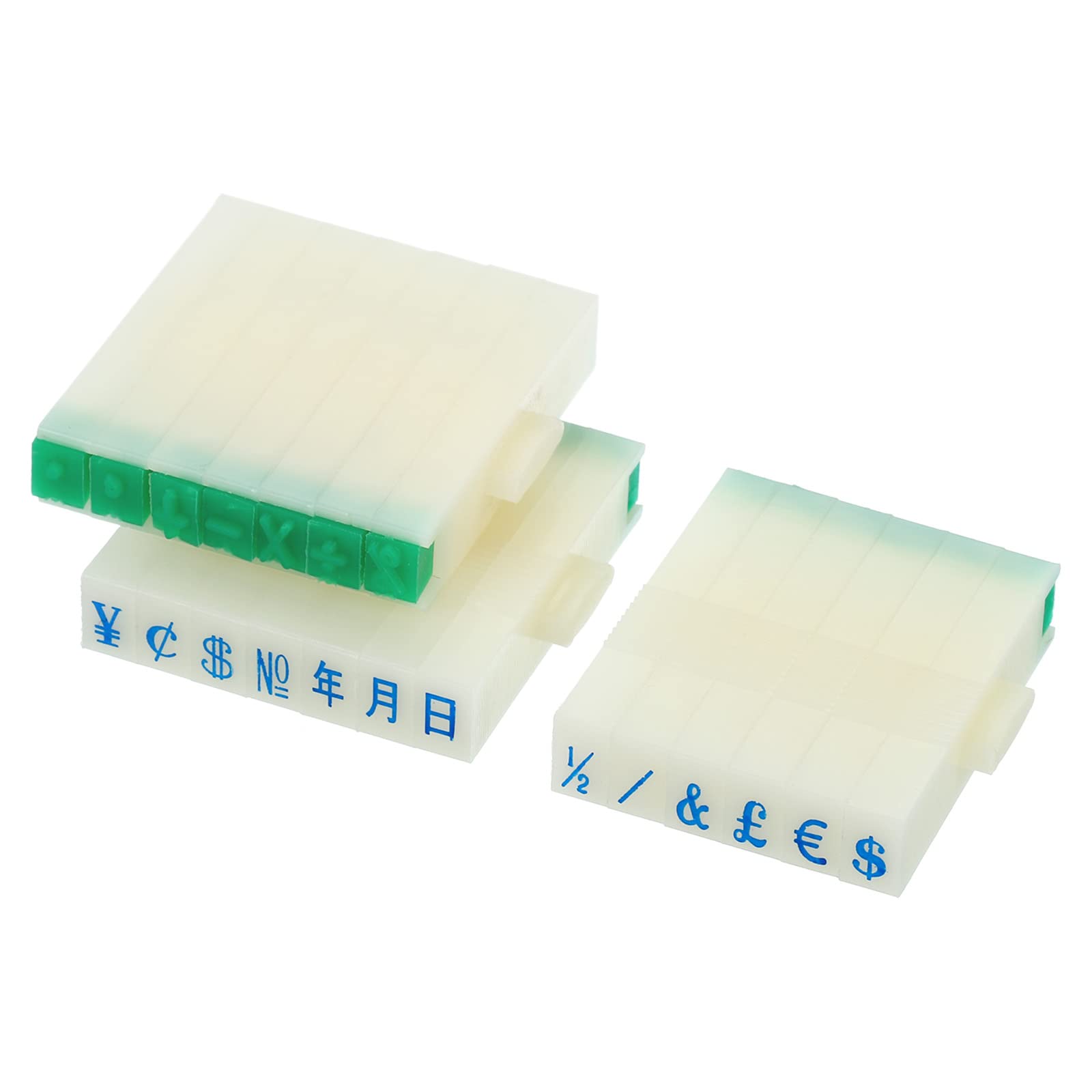 PATIKIL Detachable Character Stamp, 5mm Plastic 20 Digits Font Size 5 Date Currency Math Combination Set for Card Tag Scrapbook Craft Making Teaching