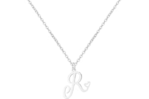 SERYNOW Gold Heart Initial Necklaces for Girls, Minimalist Initial Heart Necklaces for women, Dainty Alphabet Letter Pendant Necklaces Gift for Teen Girl Gifts Jewelry