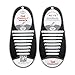 Oumers 4 Pairs No-Tie Shoelaces for Adults, Lazy Tieless Silicone Shoelaces (2 Pairs Black + 2 Pairs White)