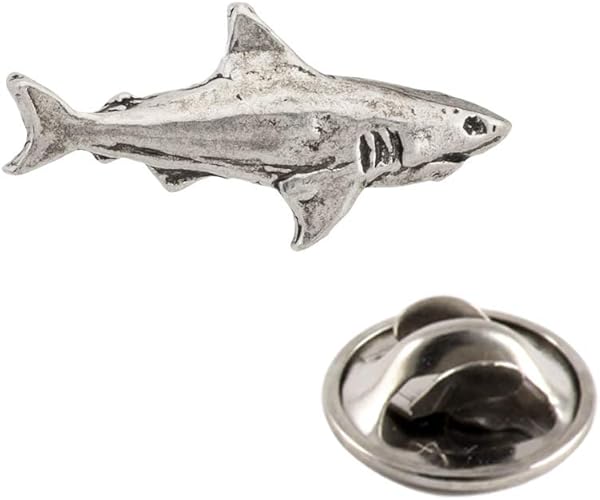 Amazon グレートホワイトシャークピン S112mp メタリック ブローチ 通販 Amazon グレートホワイトシャークピン S112mp メタリック ブローチ 通販