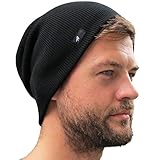 Slouch Beanie Skully Hat for Men or Women with Bonus Keychain (Many Colors)