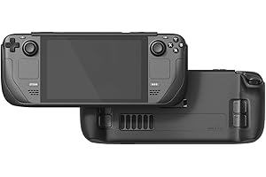 Skull & Co. GripCase SD for Steam Deck: A Soft Protective Case with Textured Grips Full Protection and Stand, Shock-Absorption Non-Slip and Anti-Scratch Cover Design - Black