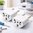 Kit 2 Adaptadores de Tomada Plug 10A / 20A até 250V – Bivolt 110V / 220V – Adaptador Benjamin Premium para Eletrodomésticos, 