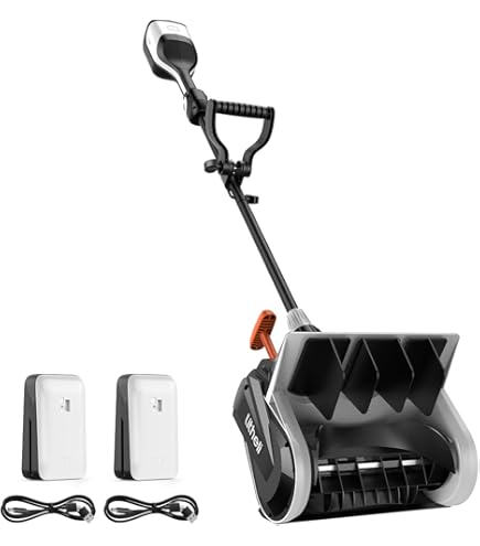 Handheld Snow Blower For Car WEECONACO 20V Lithium-Ion Cordless Snow Blower, 12 Inch Snow Blower, Electric Snow Thrower With Two 2Ah Battery And 1 Hour Fast Charger Electric Shovel