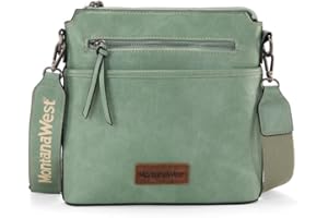Montana West Crossbody Bag for Women Multi Pocket Cross Body Bag Purses with Guitar Strap