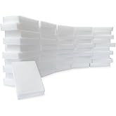 RongrongJIE Magic Sponge Eraser, 102 Pack Melamine Sponges Foam Pad in Bulk, Long Lasting Eraser Cleaner, Scrub Cleaning Pad for Kitchen, Bathroom, Furniture, Tub, Sink, Floors, Baseboard, Shoes, Wall