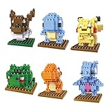 6 Boxes Diamond Block Pokemon Miniature Building Blocks Parent-child Games Children's Educational Toys Pikachu Squirtle Bulbasaur Charizard Ect