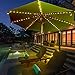 Patio Umbrella Lights 8 Lighting Mode 104 LED String Lights with Remote Control Umbrella Lights Battery Operated Waterproof Outdoor Decor for Patio Umbrellas Outdoor Use Camping Tents Warm White