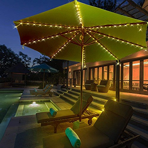 Patio Umbrella Lights 8 Lighting Mode 104 LED String Lights with Remote