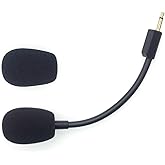 Mic Replacement Fits for Razer BlackShark V2,V2 Pro Gen 1,V2 SE Wireless Gaming Headsets, Noise Cancelling 3.5mm Jack Boom BlackShark PC Game Sound Microphone Set with 2 Pcs Foam Covers