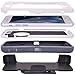 iPhone 6 Plus/6S Plus Case, Maxcury Hybrid Rubber Plastic Impact Defender Rugged Hard Case with Built-in Screen Protector and Belt Clip Holster(Gray/White & Clip)