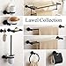 MARMOLUX ACC Black Towel Ring Hand Towel Holder Circle Round Towel Hanger Space Saver Bathroom Hardware Stainless Steel Heavy Duty Wall Mount BathTowel Rack, Rubber Matte Black