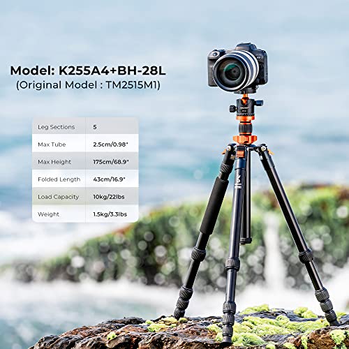 K&F Concept 68 inch /175cm Camera Travel Tripod with