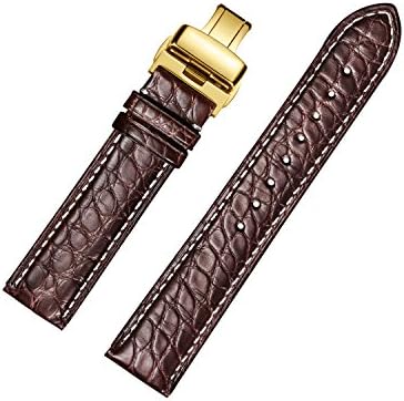 EHHE ZPFAlligator Leather Watch Strap Deployment Buckle for Men Watch's Band and Women's Watch Band 18mm 19mm 20mm 21mm 22mm 23mm 24mm