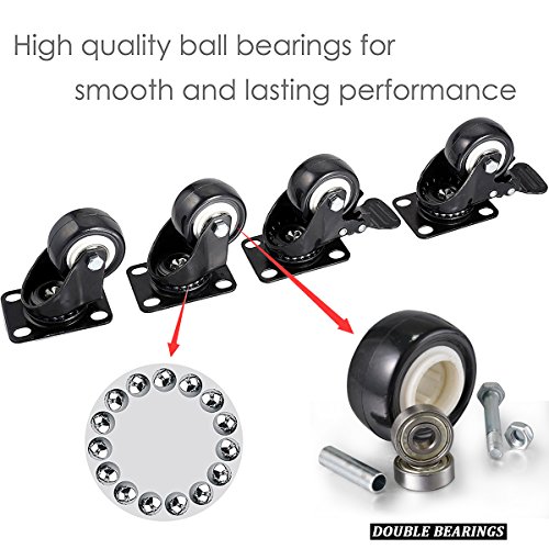 1 bayite+Polyurethane+Casters+Capacity+without