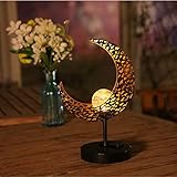 HDNICEZM Garden Solar Table Lights Outdoor Moon