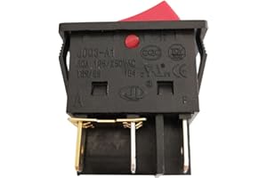 JINDING JD03-A1 6 Pins Rocker Switch Large Current ON-Off Power Push Button Switches with Connecting Piece for Inverter Welding Machine and Boiler 30A 125/250V AC,2-Pack