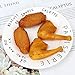 HUELE 6pcs Artificial Food Fake Chicken Wings and Legs for Kitchen Home Party Decoration Market Display Photography Props Kids Play Food Toy