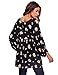 Romwe Women's Ruffle Short Sleeve Loose Blouse Tunic Top