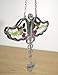 Nurse Caduceus Suncatcher with Real Pressed Flowers in Glass Wings - Measures 5