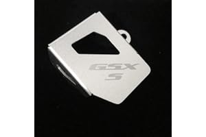 GYUKSIA Compatible With GSXS GSX-S 750 2015-2021 Rear Brake Pump Fluid Reservoir Guard Protector (Silver)