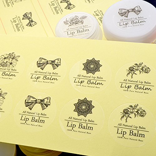 CHAWOORIM Lip Balm Stickers Lip Balm Labels Lip Balm Circle Clear