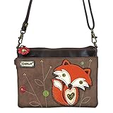 Chala Mini Crossbody Handbag, Multi Zipper, Pu Leather, Small Shoulder Purse Adjustable Strap