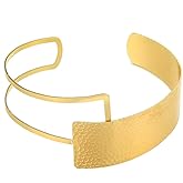 Mrotrida Women's Abstract Metal Buckle Necklace Punk Goth Irregular Twisted Chunky Necklace