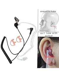 Auricular universal de 0.138 in con 1 pin, receptor de audición y solo cobertura, compatible con Motorola GP2000 GP88 Ham Radio+ Inserto de radio de 2 vías Earmold Earbud de repuesto rosa, Lsgoodcare