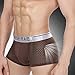 Men's Underwear, Astarin Micro Modal Mesh Low Rise Silk Sexy Trunks Underwear for Men Pack(US L, 5-Pack mesh)