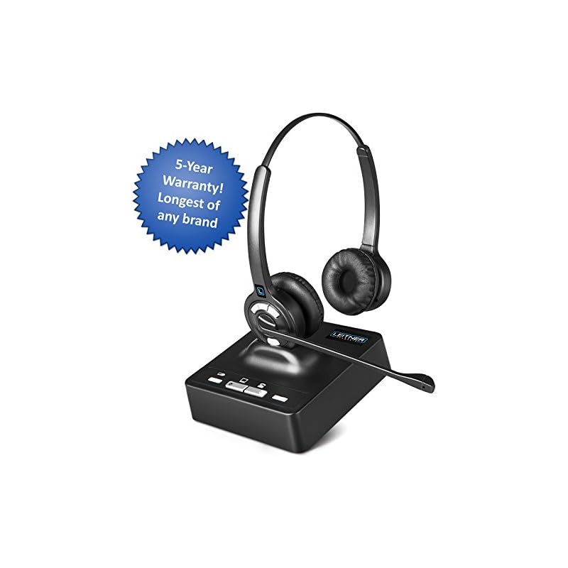 Wantek Corded Telephone Headset Dual w/Noise Canceling Mic + Quick