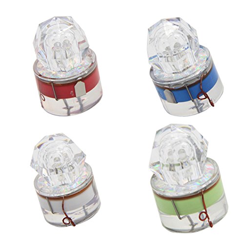 bouti1583 Underwater LED Fishing Flash Light Lure Alarm Bait Diamond Squid 4 pcs