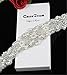 QueenDream Women's Elegant Ivory Ribbon Crystal Rhinestone Bridal Sash
