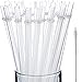 Jovitec 50 Pieces Plastic Straws Reusable for Tumblers Mason Jars Milkshakes Smoothies Reusable Hard Plastic Drinking Straws with Cleaning Brush(11 Inch,Clear)
