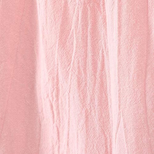 Women Short Pants, JOYFEEL ❤️ Ladies Cotton Linen Casual Elastic Waist Pants Drawstring Solid Summer Walking Shorts Pink