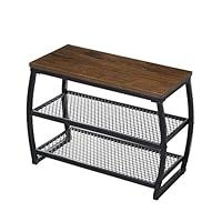 SRIWATANA Shoe Rack Bench, Vintage 3-Tier Heavy Duty Shoe Organizer Storage Shelf for Entryway Hallway Living Room