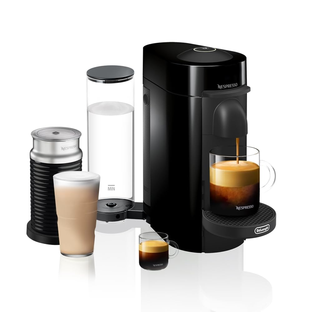 Photo 1 of (sold for parts) Nespresso VertuoPlus Coffee and Espresso Machine by De'Longhi with Milk Frother, Ink Black