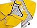 Yellow Zip Up Dog Raincoat with Reflective Buttons, Pockets, Rain/Water Resistant, Adjustable Drawstring, & Removable Hood - Size XS to XXL Available - Stylish Premium Dog Raincoats by Ellie (S)