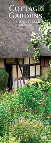 Cottage Gardens His & Hers 2020 6.75 x 16.5 Inch Monthly Slimline Wall Calendar, Landscape Garden by 