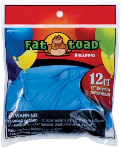 Axiom InternationalFat Toad Latex Balloons, Light Blue Stars, 12-Inch
