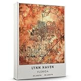 Lynn Haven Map Poster, Florida Map Art Poster, Map