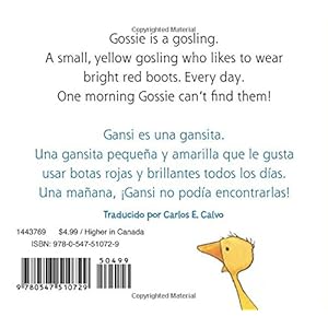 Gansi/Gossie bilingual board book (Gossie & Friends) (Spanish and English Edition)