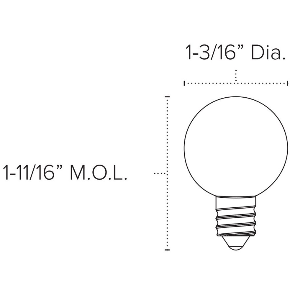 American Lighting Dimmable LED G30 Opaque Globe Light Bulbs, E12